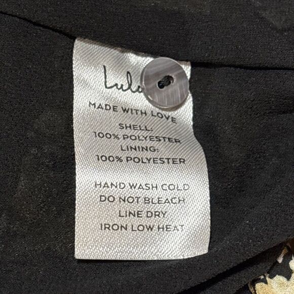 Lulus Season of Blooms Cream Multi Floral Print Size Small Balloon Sleeve - Picture 8 of 14